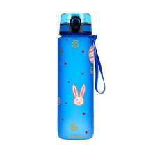 1pc 800ml/26oz 3D Printed Cute Cartoon Rabbit Pattern Water Bottle, Direct Drinking Mouth, With Carrying Strap For Easy Portability, Back To School - Multicolor - View 13