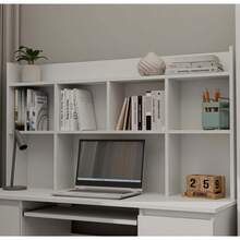 White Multi Grid Wall Bookshelf, 2 Sizes Narrow 18cm Depth Floating Wall Storage Organizer, Open Cubby Display Shelving Unit For Book Figurine Decor Office Wall Storage - White - View 1