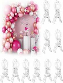 Multifunctional Balloon Arch Fixing Clips, Suitable For Background Installation, Sturdy And Durable Craft Clips, Suitable For Birthday Party Decoration, Woodworking Projects And Photography Studio, Essential Tool Set For Enthusiasts - Multicolor - View 1