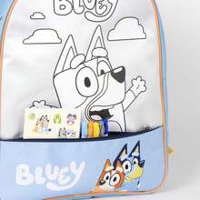 Cerdá Bluey And Gabby Dollhouse Coloring Backpack For Boys And Girls - One Size Children's Backpack 100% Polyester With Markers, Stickers And Notebook, Back To School Craft Set And Gift - Option 1 - View 6