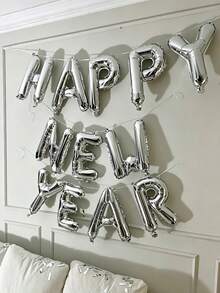 1 pièce Ballon en aluminium argenté de 16 pouces, 26 lettres A-Z, convient pour les bannières de phrases personnalisées, les fêtes d'anniversaire, les mariages, les anniversaires, les cérémonies de remise des diplômes, les décorations de fêtes de vacances - argent - Voir 6