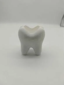 Creative Fun Toothbrush Holder, Large White Tooth-Shaped Toothbrush Cup, Desktop Storage Decorative Ceramic Container, Can Hold Toothbrush, Toothpaste, Flower Pot, Vase, Bathroom Supplies. Warm Home Bathroom Decor For Autumn And Back To School Season - One Size Fits All - View 10