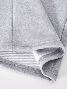 Set Kasual Hoodie dan Celana Motif Huruf untuk Remaja Perempuan - Grey - View 6