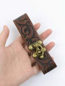 Vintage Scroll Pattern Faux Leather Waist Hanging Belt,Medieval Style Belt Hanging Pouch,Halloween Medieval Traveler Cosplay,Vintage Styling Accessory - A - View 4