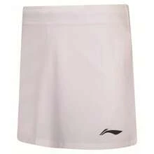 Falda de entrenamiento de bádminton profesional para mujer de Li-Ning con cintura elástica, cómoda y elástica con ropa interior incorporada ASKW066 - Blanco - Ver 2