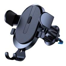 Support de téléphone pour voiture, [Verrouillage automatique amélioré] Support de téléphone universel avec clip à crochet, convient pour la grille d'aération de la voiture, compatible avec iPhone et plus. Support de téléphone universel pour grille d'aération de voiture, support de téléphone réglable et rotatif, convient pour toutes les voitures et smartphones, support de téléphone pour voiture à effondrement par gravité, installation sur grille d'aération avec clip à crochet, robuste et durable, rotation à 360 degrés, convient pour les téléphones de 4 à 7,2 pouces - Noir - Voir 9