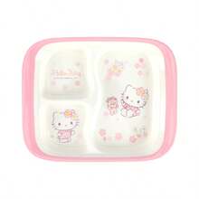 Mesuca Hello Kitty Tableware Set, Bowl, Divided Plate, Cup And Kitty Spoon, Reusable Tableware Set, Suitable For Home, Office, School, Picnic And Travel - Pink - View 4