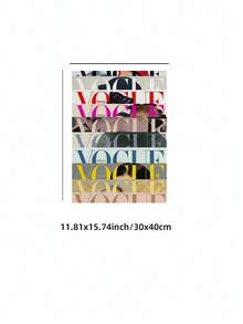 1件無框時尚雜誌封面排版印刷畫－高時尚牆面藝術，現代青少年臥室宿舍公寓裝飾，趣味獨特帆布海報，適用居家辦公室教室、派對裝飾，最佳禮物首選，牆面裝飾印刷 - 無框 - 查看 11