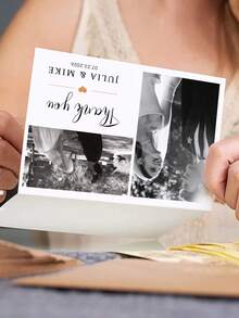 Customizable Wedding Photo & Text Greeting Card With Envelope - Customizable Photo & Message, Suitable For Wedding, Baptism, Birthday, Thank You Card And Any Other Occasion - Upload Your Own Image And Text To Create Elegant Celebration Greeting Cards - Multicolor - View 9