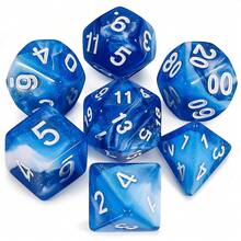 7-Piece Set Colorful Galaxy Theme Polyhedral Dice, Suitable For D&D RPG Tabletop Games And Role-Playing Dragon Tabletop Games, Multiple Dice - Multicolor - View 12