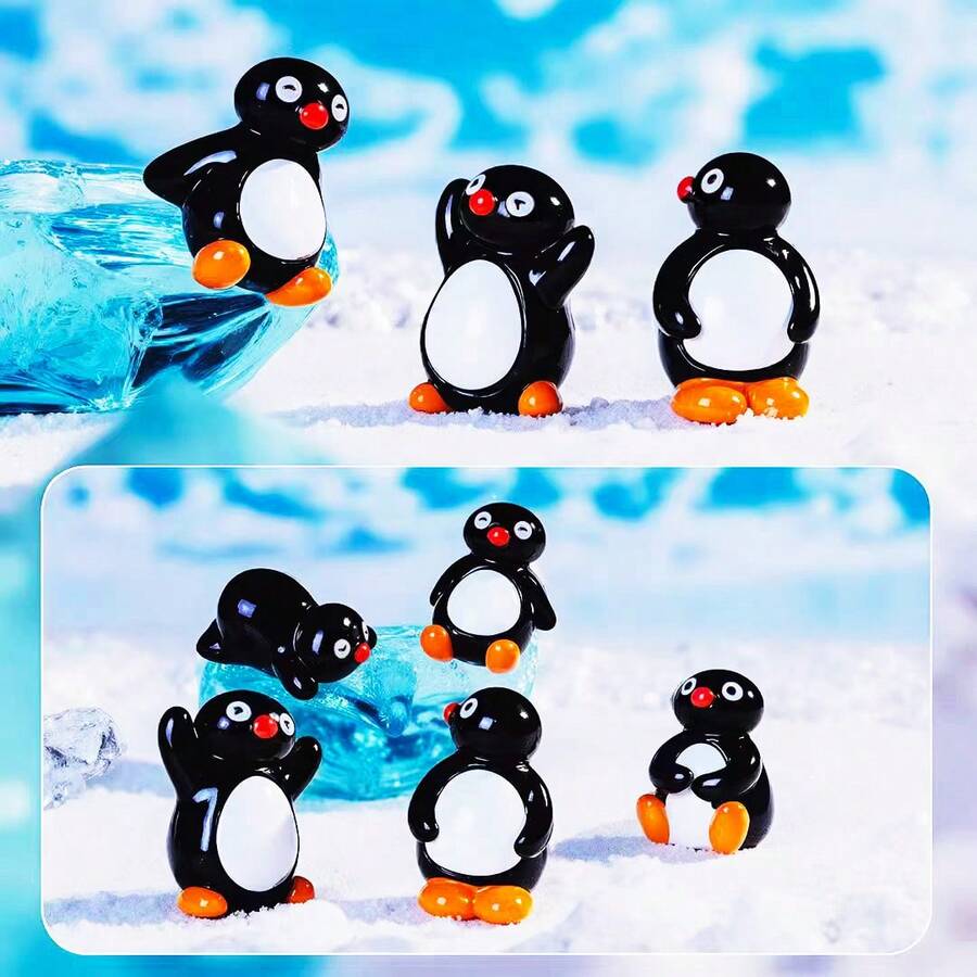 10pcs Penguin Resin Pendant Earrings Necklace Charms DIY Jewelry Accessories - Multicolor - View 1