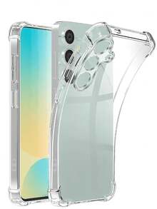 Transparent Shockproof Silicone Soft Back Cover Compatible With Samsung Galaxy Phones, Waterproof, Anti-Fall, Anti-Scratch, Reinforced Corners, Anti-Drop Phone Case Android Compatible With Galaxy S26/S25/S24/S23/S22/S21 Ultra/A56/A57; 10Pro XL/10 Pro/9A/8/7/6 And Other Models; Compatible With Apple 18 Pro Max/17 Pro Max/11/12/12 Pro Max/13/13 Pro Max/14 Pro Max/15 Pro Max/16 Pro Max And Other Models International Version, Not Domestic Version - Clear - View 1