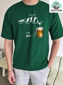 210g100%Cotton T Soft And Comfortable Fabric,Short Sleeve,Round Neck,Suitable For Everyday Wear,Factory-Made - 黑色 - 查看 8