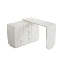 Desk, Rotating L-Shaped Corner Computer Desk, Office Desk, Dressing Table, White 110 Cm - 白色 - 查看 8