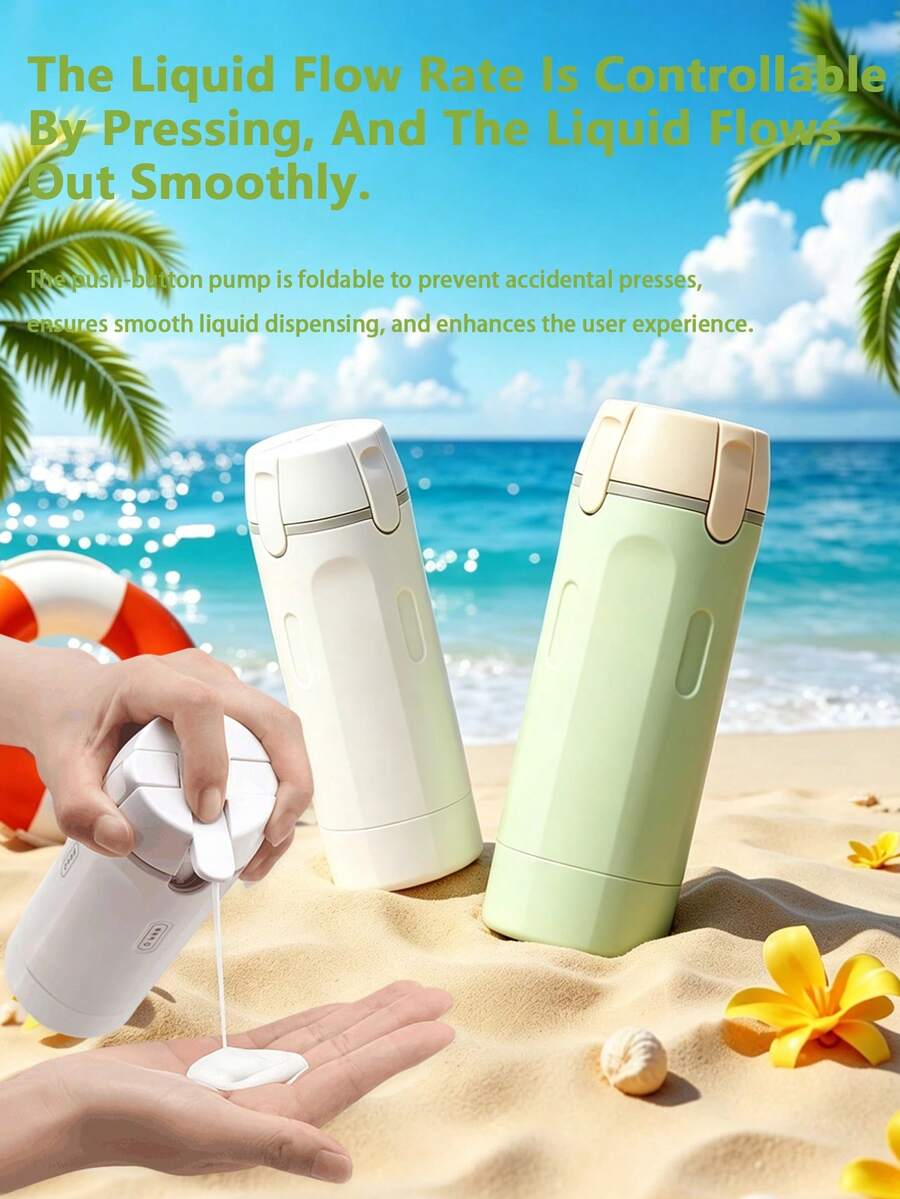 2026 New: 4-In-1 Travel Dispenser Bottles - Includes Four 30ml Refillable Bottles | Leak-Proof Portable Containers, Suitable For Shampoo, Body Wash, Lotion, Conditioner, Face Cream And Other Liquids | Transparent Bottles With Scale Markings And Labels, Easy To Categorize, Store And Access Toiletries; Spill-Proof Design - Essential For Business Trips And Travel.