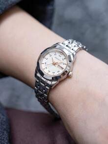REBIRTH 1pc Women Casual Calendar Display Fashion Quartz Wrist Watch, Suitable For Daily Wear - White - View 7