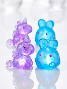 Halloween Blind Box Squishy Toy, 1 Random Piece, Cute Semi-Transparent Pumpkin Unicorn Rabbit, Stress Relief Fidget Toy, Kids Style, Spooky Party Favor, Halloween Gift Bag Filler, Novelty Gift - Multicolor - View 6