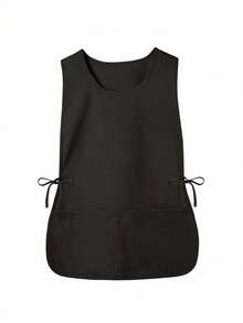 1pc Neutral Apron With Two Pockets For Home Cleaning - Multicolor - View 3