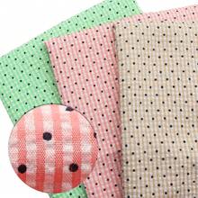 1Pc -19.68x57 Inches (50x145cm)For Quilting Assorted Colors Patchwork, Bubble Dot Wrinkles Plaid Grid Fabric Precut - Perfect For DIY Table Runner, Tablecloths & Crafts | Hand Wash Only - Default - View 1