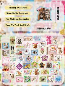 50pcs Japanese Animals Stickers For Laptop Storage Case, Scrapbook, Skateboard, Guitar Decor Diy Transparent Stickers - Japanese Animals - View 2