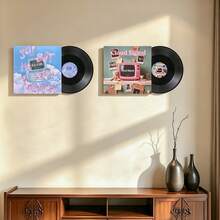 2D Flat Record Decoration Painting Hanging, 12 Inches, Retro Album Cover Theme Decoration Hanging, Bedroom, Study, Bar Wall Decoration, Photography Props - Multicolor - View 4
