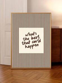 1pc Black Striped Toilet Paper "I See London I See France" Humorous Quote Wall Art Print "This Is A High-End Place" Canvas Poster Minimalist Bathroom Art, Vintage Striped Retro Bathroom Wall Art Print, Bathroom Gift Christmas Decor, Framed/Unframed - Letter - View 4