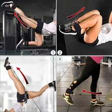 Yoga Resistance Band Set With Ankle Straps, Hip And Leg Shaping Trainer, Suitable For Home Gym Multi-Level Fitness - Pink Suit - View 10