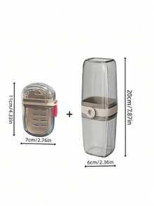 Travel Soap Box And Toothbrush Holder Set With Drainage Layer, Portable Toothbrush Case, Dust-Proof Toothbrush Cup For Electric Toothbrush, Camping Essentials, Beach Travel Necessities, Camping Gear, Independence Day - Multicolor - View 13