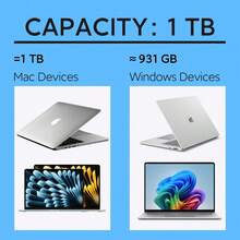 UnionSine 超薄便携式外置硬盘（320GB-1TB）- USB 3.0，数据传输速度高达 120MB/s，兼容笔记本电脑、台式电脑和主流游戏主机 - 2.5 英寸紧凑型硬盘，适用于游戏、办公、照片存储和旅行 - 即插即用 - 黑色 - 查看 11