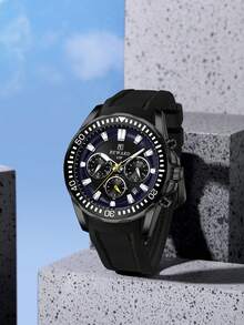 REWARD Men's Quartz Watch Business Fashion Style Calendar Luminous Hands Multifunction Wristwatch High Quality Gift Classic Design Silicone - Blue - View 14
