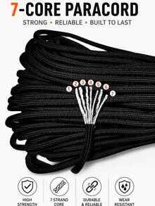 550 Paracord 4mm 7-Strand Core Type III Nylon Rope Parachute Cord Suitable For Outdoor Camping DIY Crafts - Multicolor - View 7