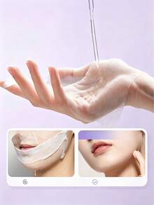 Summer Travel Essential | Perforated Stretchable 3-In-1 Wet Compress Cotton, Makeup Removal & Hydrating Face Mask, Eye & Nose Openings For Unobstructed Fit, Ultra-Thin Water-Saving Lint-Free - View 2