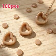 100pcs 14mm Acrylic Solid Hollow Heart Beads,Transparent Opaque Loose Beads For Jewelry Making,DIY Bracelet, Phone Strap, Necklace, Earrings, Keychain Crafts,Phone Charm,Craft Supplies For Adults - Multicolor - View 20