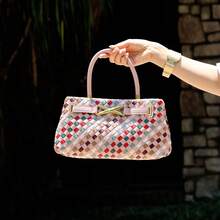 Dancing Engine Fashionable Handmade Woven Tote Bag Women's Handbag Wallet Luxury Designer Shoulder Bag - Multicolor - View 7