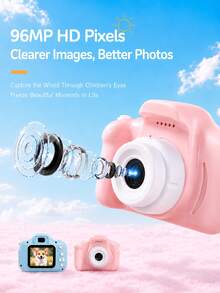 Kamera Digital Mini Anak-Anak, Kamera Selfie Layar HD 2 Inci, Perekaman Video & Fotografi 1080P, Kamera Kartun 8MP dengan Permainan Seru, Kamera Mainan Perjalanan Luar Ruangan Isi Ulang USB, Hadiah Natal dan Ulang Tahun untuk Anak Laki-Laki dan Perempuan - Kamera anak-anak - View 4