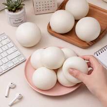 Juguetes blandos 1 pieza de bollos de vapor de estilo japonés de plástico grande con rebote lento y apretado para aliviar el estrés y desahogarse en clase. 6cm (2.36in) y 10cm (3.94in) - Multicolor - Ver 10