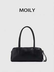 Y2K Punk Style Rivet Design Fashion Women's Summer Handbag Boston Bag Shoulder Bag Zipper Closure PU Material - Black - View 7