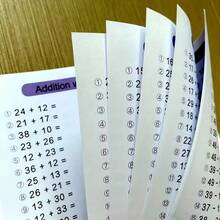 Livre d'exercices d'addition et de soustraction de 10 à 100. Chaque livre de matériel pédagogique contient 64 pages et convient à diverses étapes d'addition et de soustraction jusqu'à 100 pour l'entraînement au calcul mental. - Multicolore - Voir 5