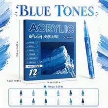 Direct Liquid Acrylic Soft Tip Marker Set, 10 Theme Color Series 120 Colors, Soft And Bouncy Pen Tip With Delicate And Controllable Lines, Student Art Professional Painting Character Brush Set, Graffiti Coloring DIY Animation Character Hand-Drawn Marker, Suitable For Glass, Plastic, Metal, Cardstock, Clothing And Other Surfaces, Suitable For Students - Marker - View 17