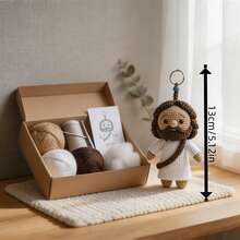 Jesus Crochet Beginner Kit, Adult Crochet Beginner Kit, With Step-By-Step Text Tutorial, DIY Knitting Kit, Cute And Interesting Home Decor, Birthday, Valentine's Day, Halloween And Christmas Gift - C-Multicolor Set - View 4