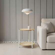 KIWI MOBLEKIT | Wooden And Metal Side Tables For Living Room Or Bedroom, Modern Functional Tables With Different Shapes And Heights, Fixed Or Folding Options For Home - 白色 40x42 – 雙倍高度 - 查看 1