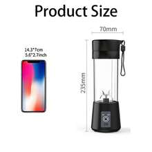 HEEYCEM USB 便攜式攪拌機，適用於奶昔和果昔 - USB 充電式迷你榨汁杯，配備強勁馬達，輕巧旅行攪拌機，4 色可選，易清洗設計，適用於冰塊、湯品、麵糊，2000mAh - 0.5L以下 - 查看 2