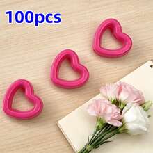 100pcs 14mm Acrylic Solid Hollow Heart Beads,Transparent Opaque Loose Beads For Jewelry Making,DIY Bracelet, Phone Strap, Necklace, Earrings, Keychain Crafts,Phone Charm,Craft Supplies For Adults - Multicolor - View 14