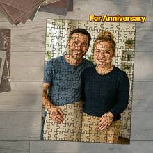 Personalized Photo Puzzle - Customize Your Pictures Using Your Own Photos. Upload Your Pictures - High-Quality Wooden Picture Puzzle Suitable For Christmas, Anniversary, Valentine's Day Gifts - Customized Souvenirs Such As Pet Portraits - 垂直設計 - 查看 1