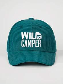 1pc Embroidered CAMPER Corduroy Baseball Cap, Adjustable Sun Protection Casual Hat, Suitable For Spring/Autumn Travel, Beach Vacation, Men's Sun Hat, Y2K Style Youth Cap - Baseball Cap - View 18