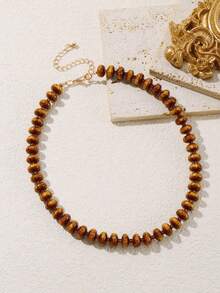 1pc Fashion Minimalist Gradient Resin Bead & Colorful Seed Bead Short Necklace For Women Daily Wear - Beaded Necklace - View 14
