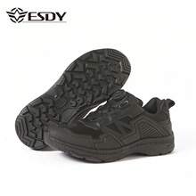 ESDY 男士戶外網面登山鞋 騎行訓練鞋 透氣舒適 全季節戶外運動訓練鞋 防滑耐穿低筒慢跑鞋 - 黑色 - 查看 3