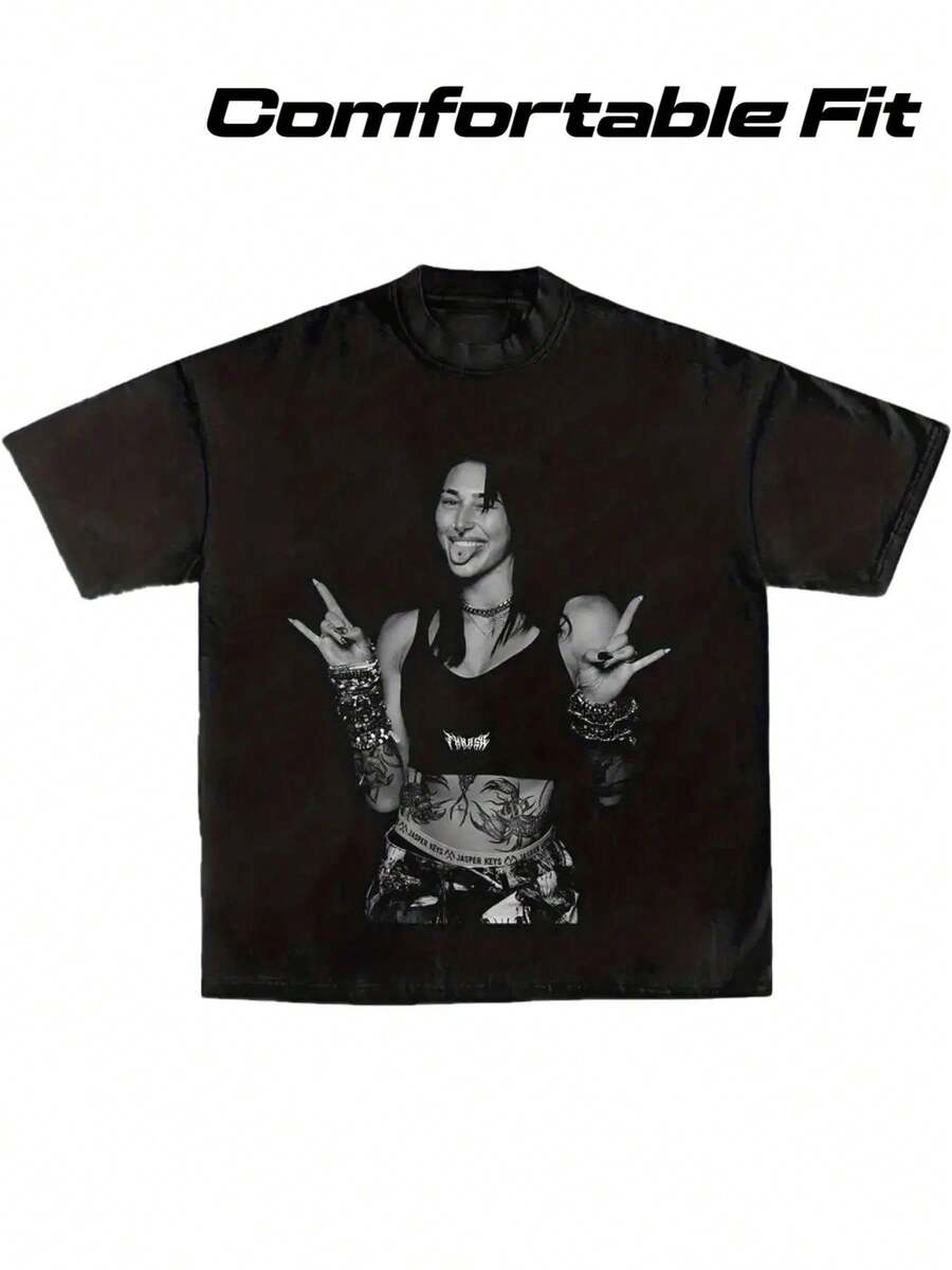 Men Sports Tees & Tanks - 黑色 - 查看 1