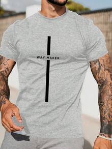 Summer Short-Sleeve Pattern Print T Versatile Men's Short-Sleeve Base Shirt - 白色 - 查看 6