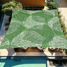 1 pieza Vela de sombra solar cuadrada con estampado geométrico de girasol fresco, adecuada para patio pequeño, piscina, área de ocio al aire libre de villa. Sombrilla de playa, tela de sombra solar para exteriores, toldo de playa, tienda de playa, sombra solar para patio, cenador al aire libre, cenador - Bohemia C - Ver 32